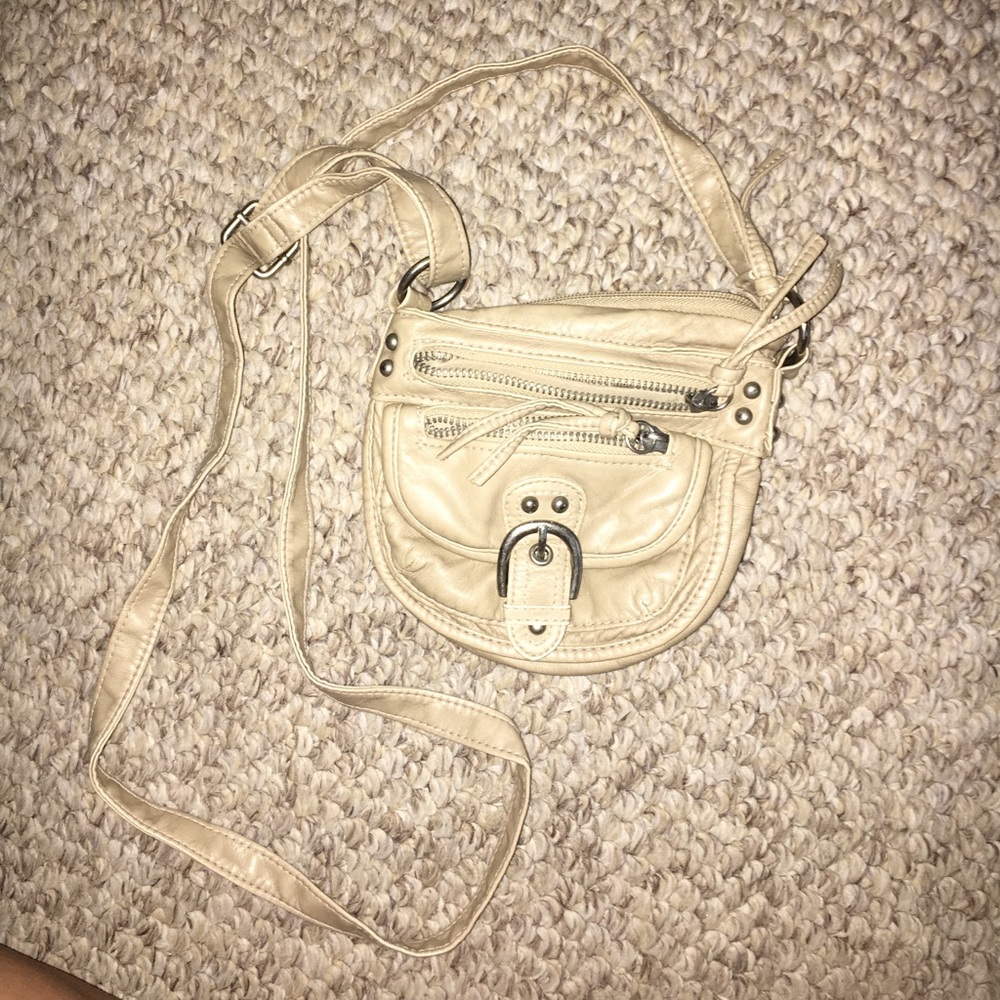 Leather long strapped purse